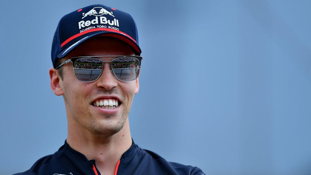 Toro Rosson Daniil Kvjat joutui muikean pilan kohteeksi Unkarissa.