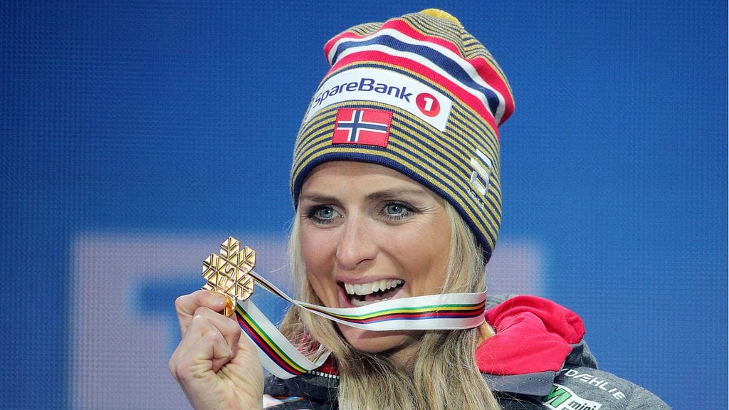 Therese Johaug on saavuttanut urallaan 18 arvokisamitalia.