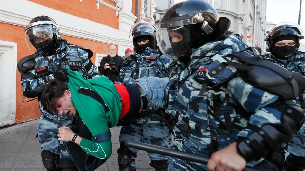 Moskova, Venäjä, mielenosoitus