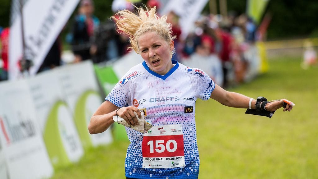 Marika Teini puolustaa keskimatkan MM-hopeaa.