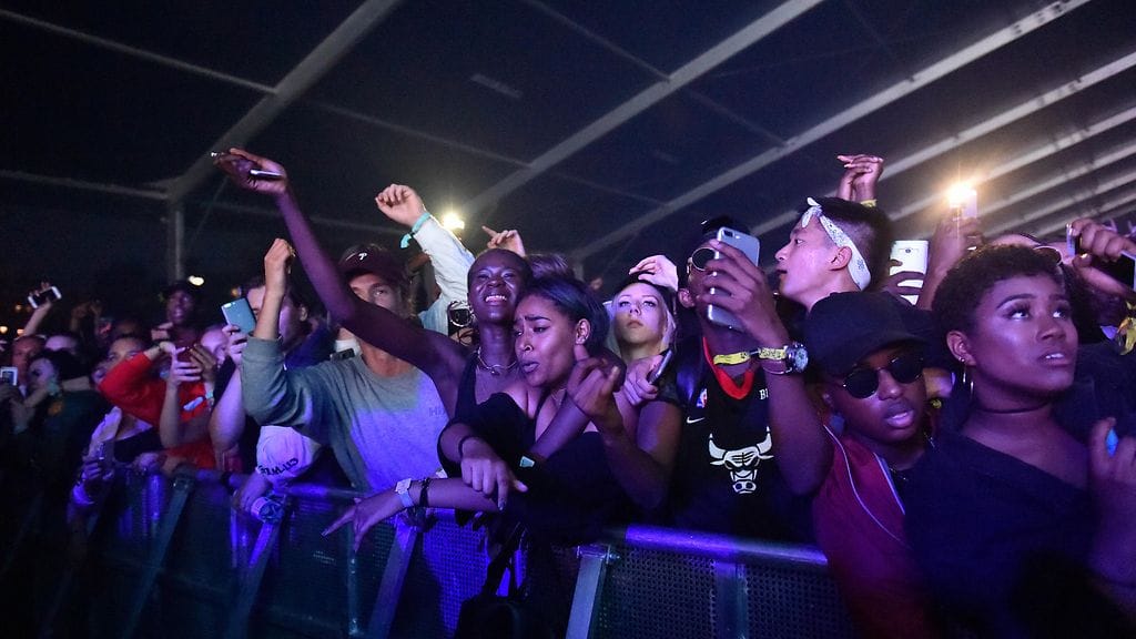 Poliisi tekee viikonloppuna turvallisuuteen ja huumausaineisiin liittyvää valvontaa. Kuva vuoden 2017 Blockfest-tapahtumasta.