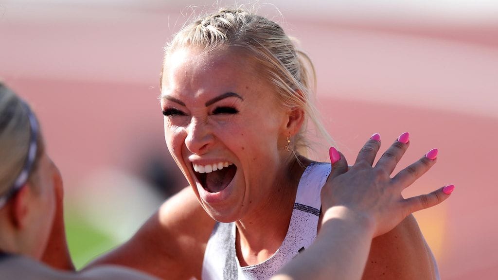 Annimari Korte kisaa Eurooppa–USA-ottelussa.