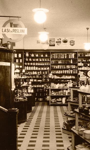 Talousosaston sisäkuva ennen v.1960 uudistusta