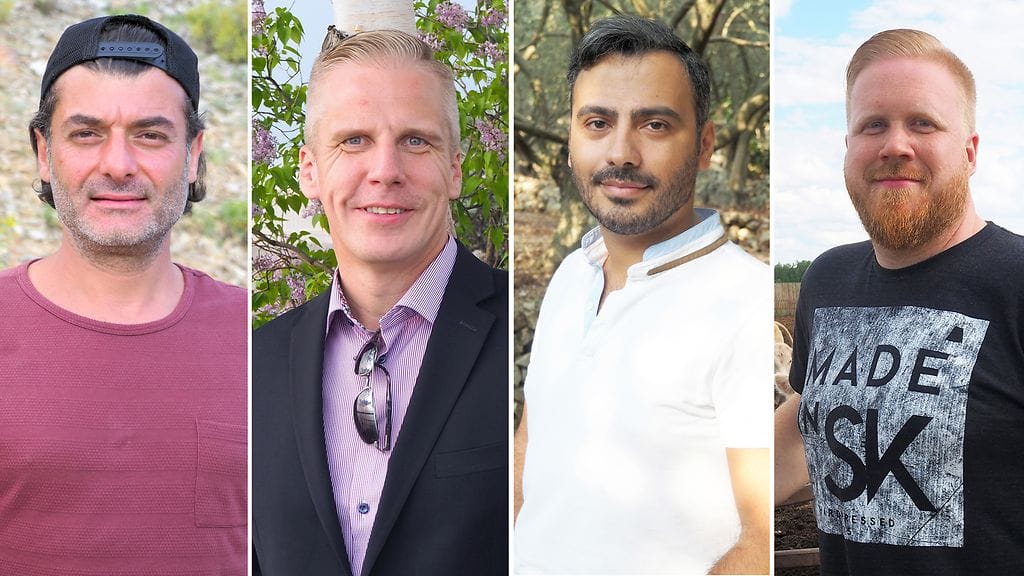 Maajussille morsian maailmalla -ohjelman hurmaavat maajussit ovat Mustafa, Roy, Stefano ja Matthew.