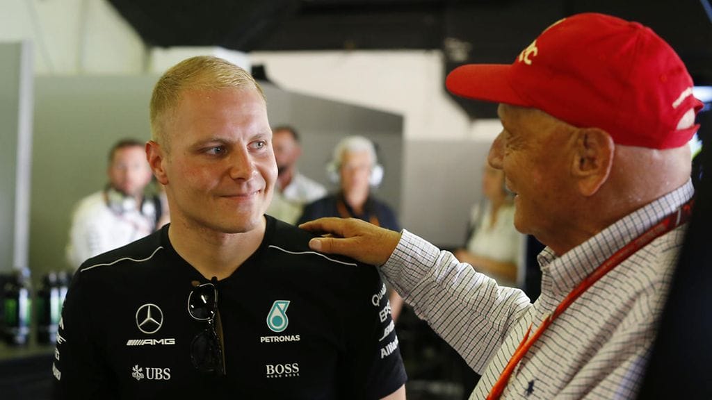 Valtteri Bottas tuli hyvin toimeen Mercedes-emeritus Niki Laudan kanssa.