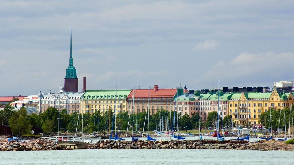 Merisatamanrantaa Helsingissä. Kuvituskuva.