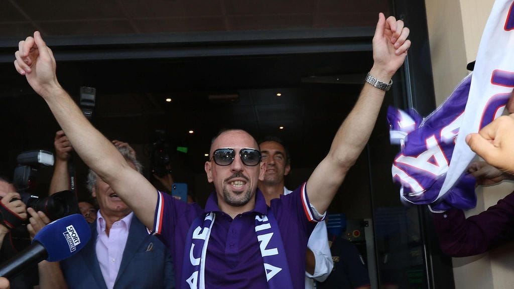Franck Ribery saapui keskiviikkona Firenzeen.