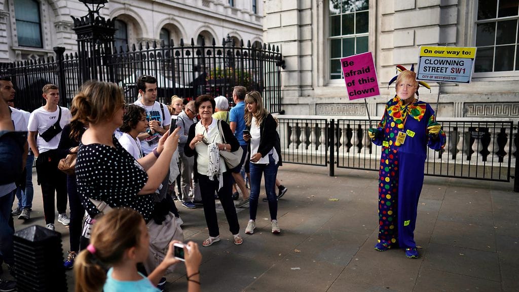 AOP brexit mielenosoittaja, johnson