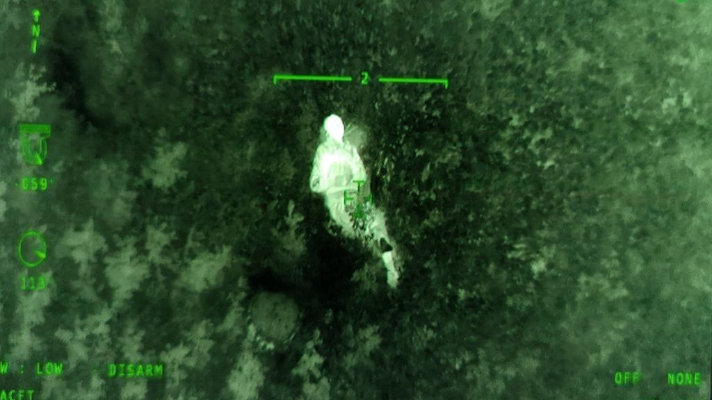 Lämpökameran avulla vanhus paikallistettiin hetkessä.