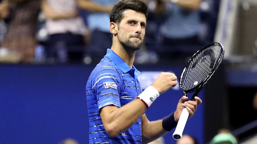 Novak Djokovic iloitsi sekä voitosta että olkapään hyvästä kunnosta.