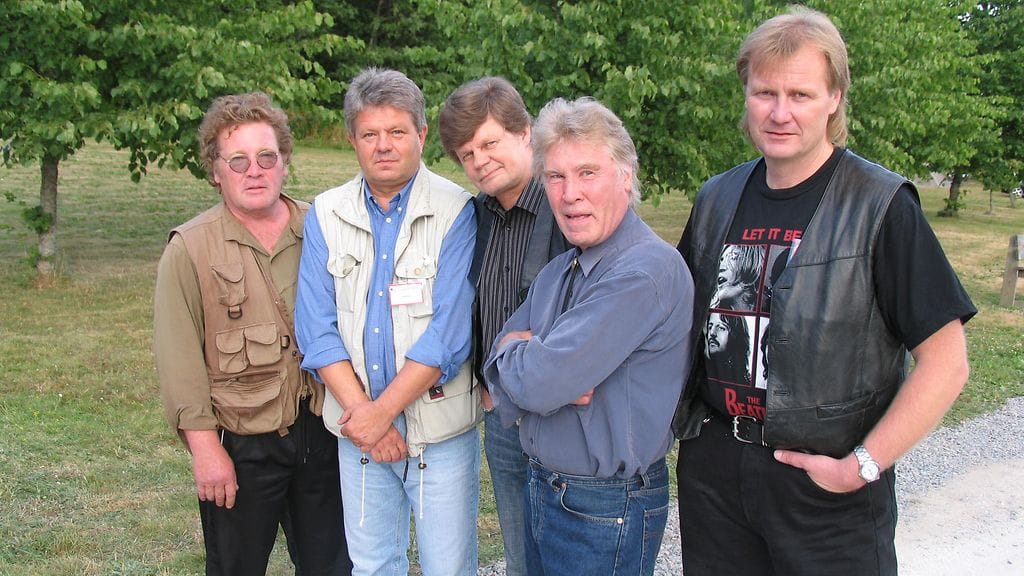 Kaseva-yhtye, eli Nils Jokela, Jouko Järvinen, Tapio Rauma, Mikko Jokela ja Tapio Virtanen.