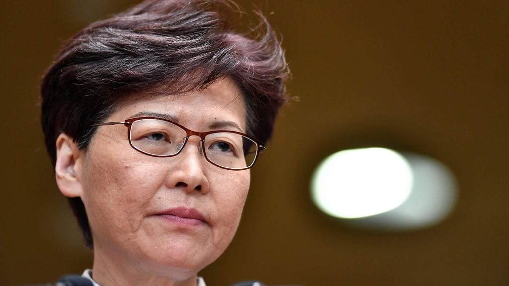 Hongkongin hallintojohtaja Carrie Lam.