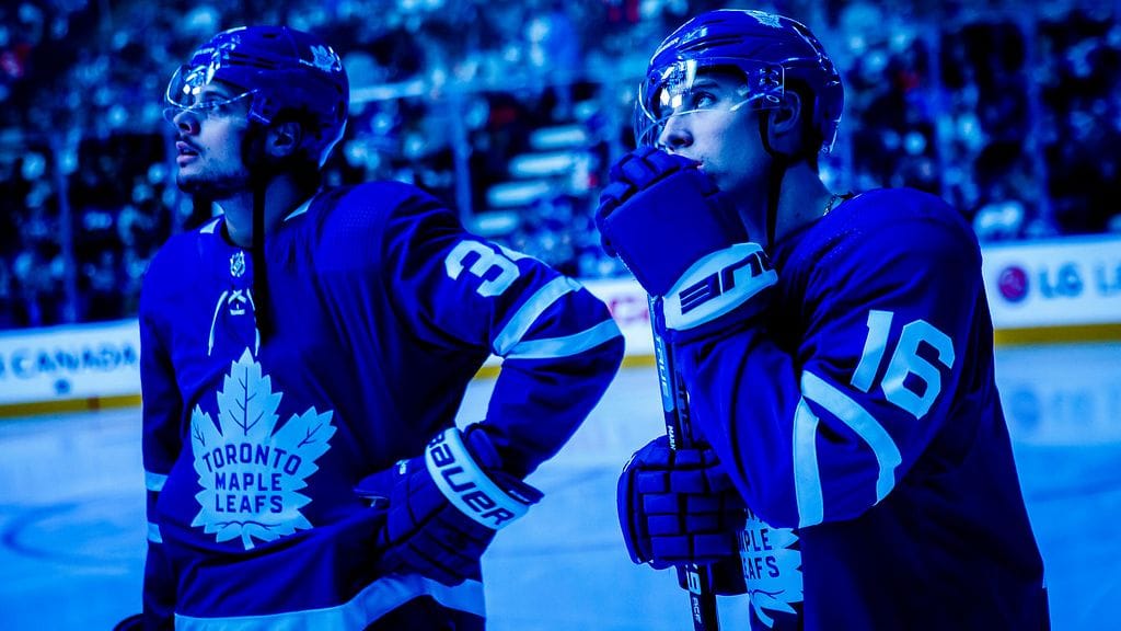 Auston Matthews ja Mitch Marner.
