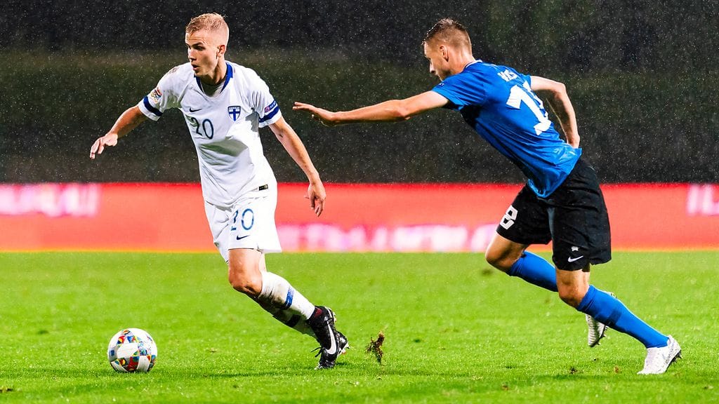 Jasse Tuominen osoitti juoksuvoimansa Kreikkaa vastaan.