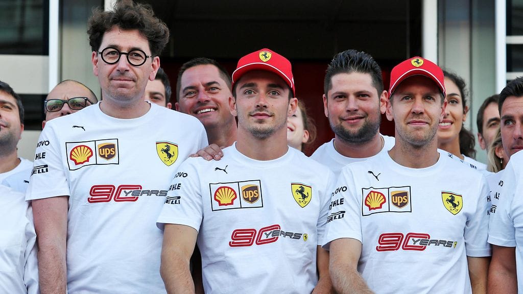 Mattia Binotto, Charles Leclerc ja Sebastian Vettel selvittelivät välejään voitokkaan Italian GP:n alla.