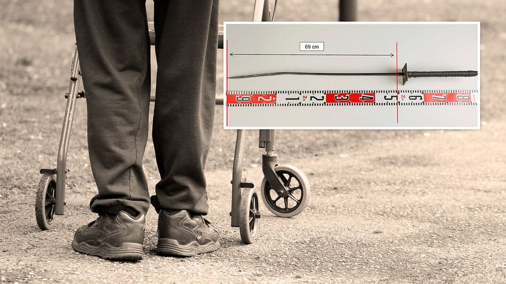 Mies yritettiin surmata kuvan miekalla.