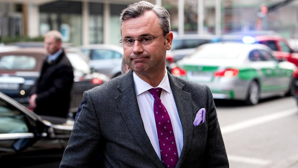 Norbert Hofer toimi Itävallan liikenneministerinä Kruzin hallituksessa. Kuva on otettu vuonna 2018.