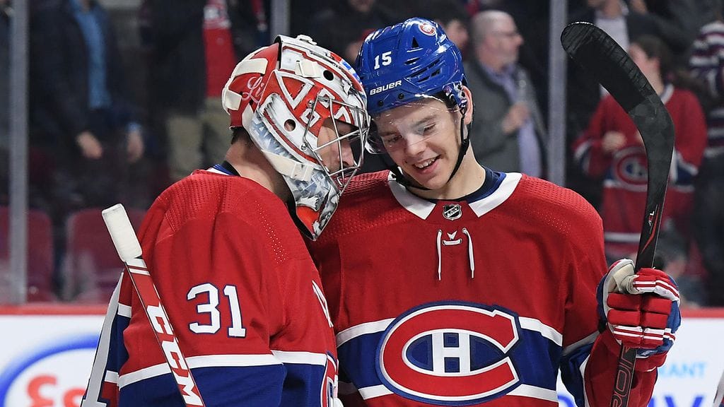 Carey Price teki työtä käskettyä, kun Jesperi Kotkaniemi pyysi apua rankkarinsa kanssa.