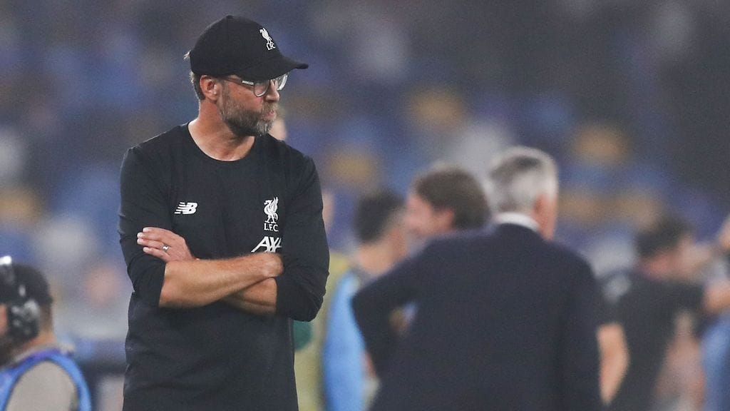 Jürgen Klopp ja Liverpool joutuivat jälleen vaikeuksiin Napolissa.