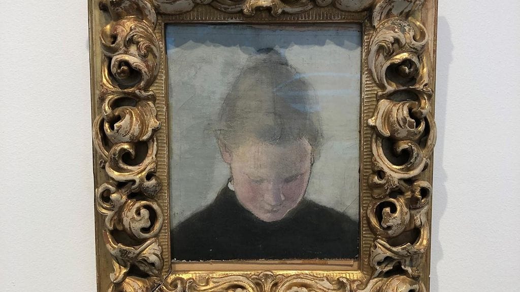 Helene Schjerfbeck Lukeva tyttö 1910-luvulta