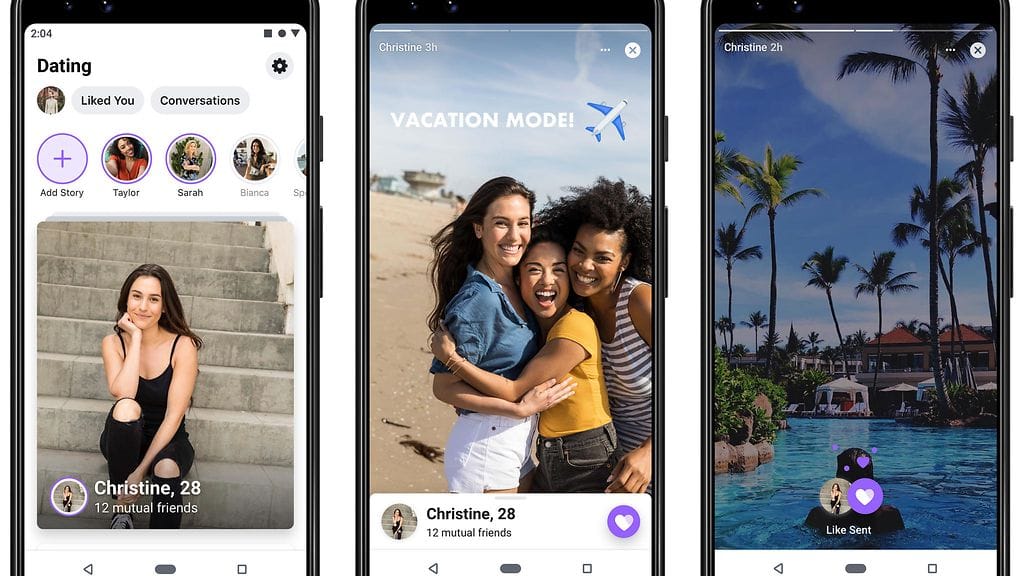 Stories in Dating concept