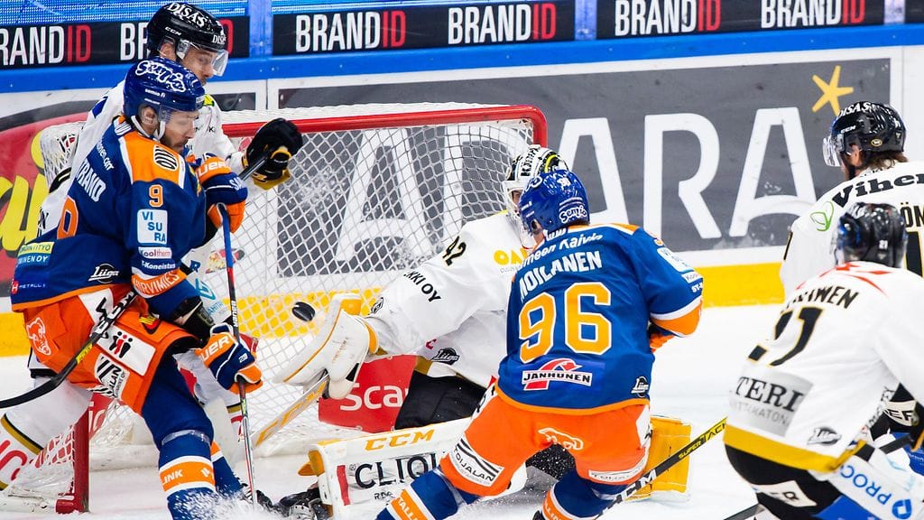 Tapparan Sami Moilanen teki kaksi maalia Kärppiä vastaan.