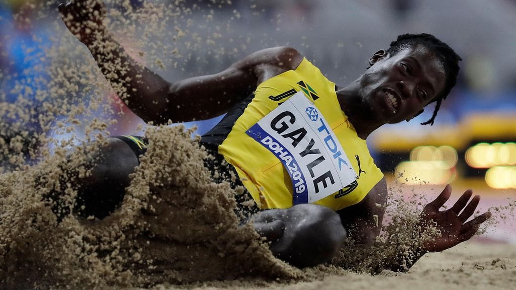 Tajay Gayle järjesti sensaation Dohan MM-kisoissa lauantaina.