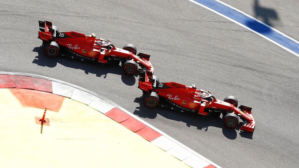 Ferrarit olivat kaksoisjohdossa Sotshissa.