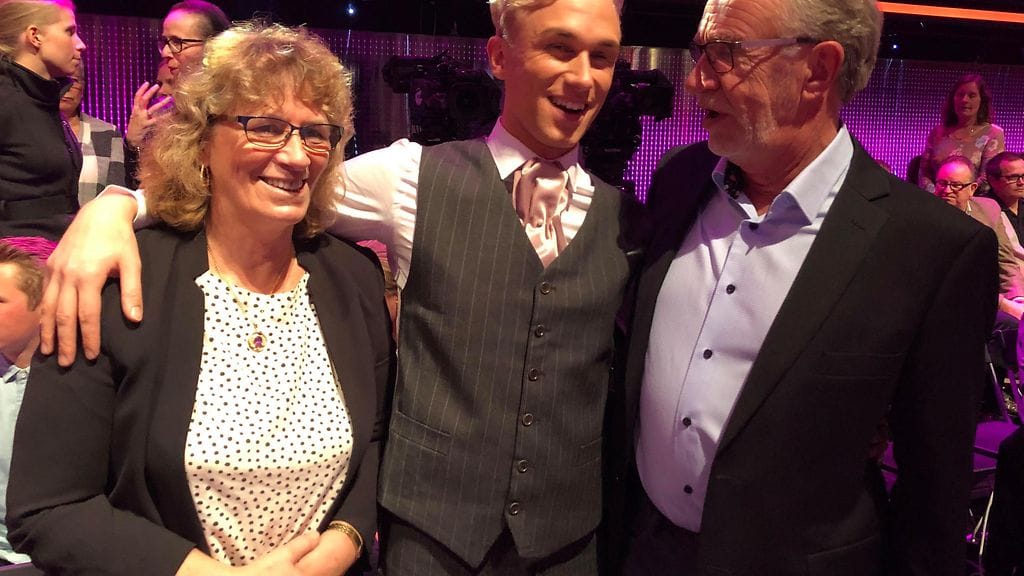 Christoffer Strandberg ja vanhemmat TTK-livessä 6.10.