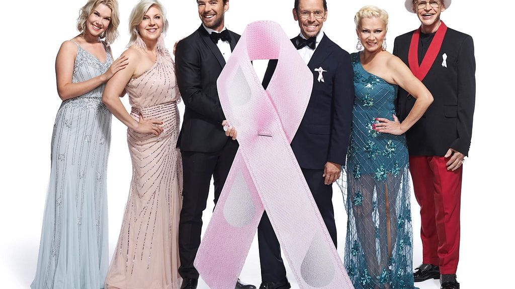 Roosa nauha Tanssii Tähtien Kanssa -livelähetys MTV3:lla keskiviikkona 23. lokakuuta.