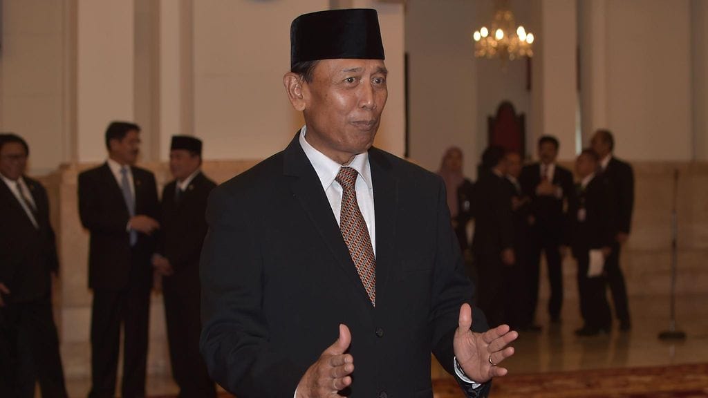 Ministeri Pak Wiranto kuvattuna heinäkuussa vuonna 2016.