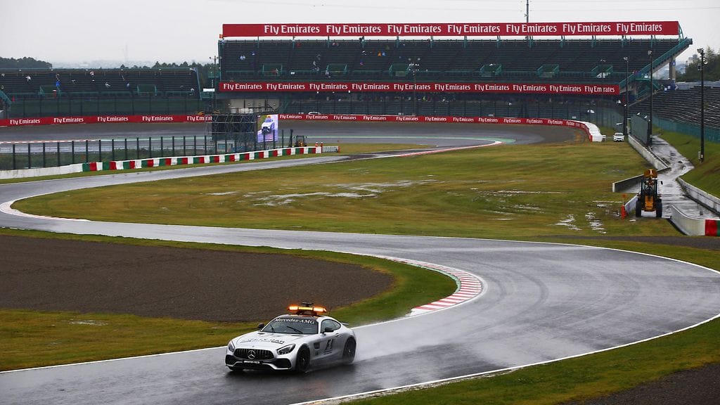 Supertaifuuni uhkaa Japanin F1-osakilpailun aika-ajoja.