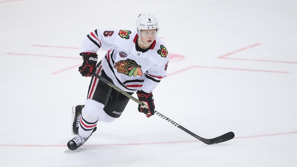 Olli Määttä sai ensimmäisen tehopisteen Chicago Blackhawksin paidassa.