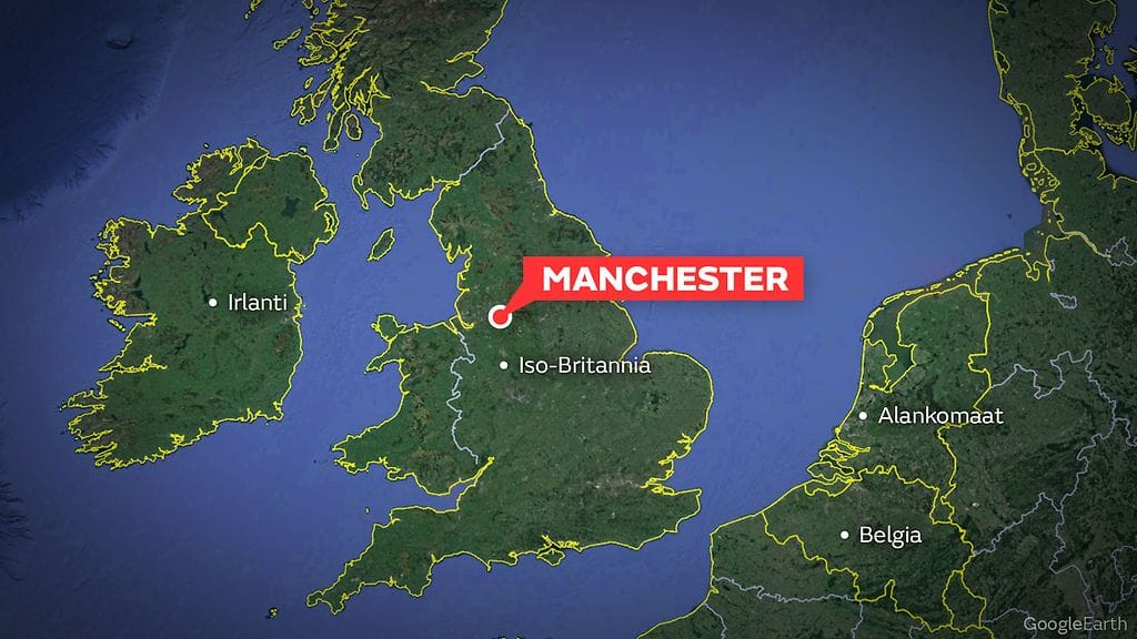 1110 MANCHESTER ENGLANTI KARTTA 2
