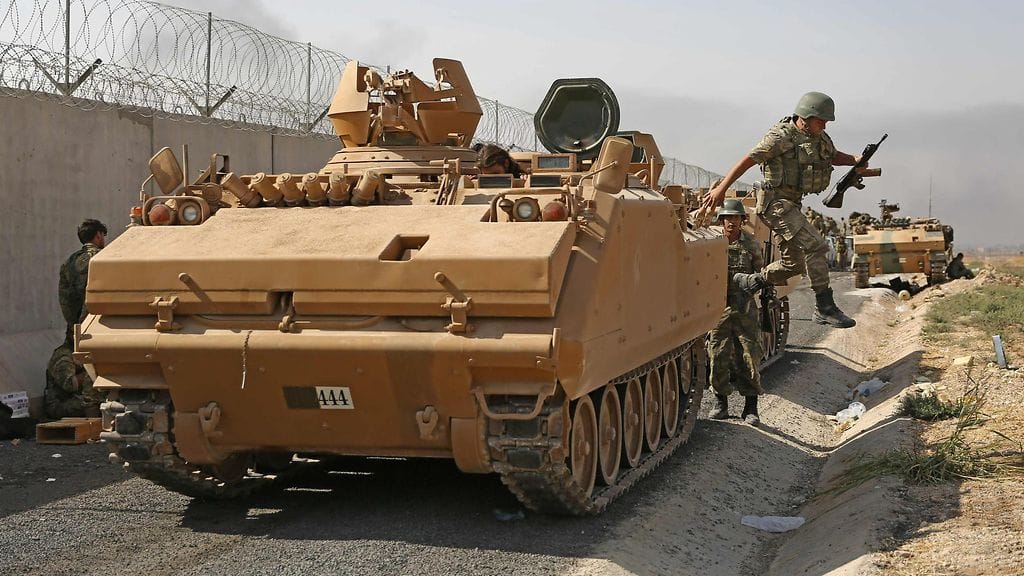 Turkin sotilaita Syyriassa 11. lokakuuta.