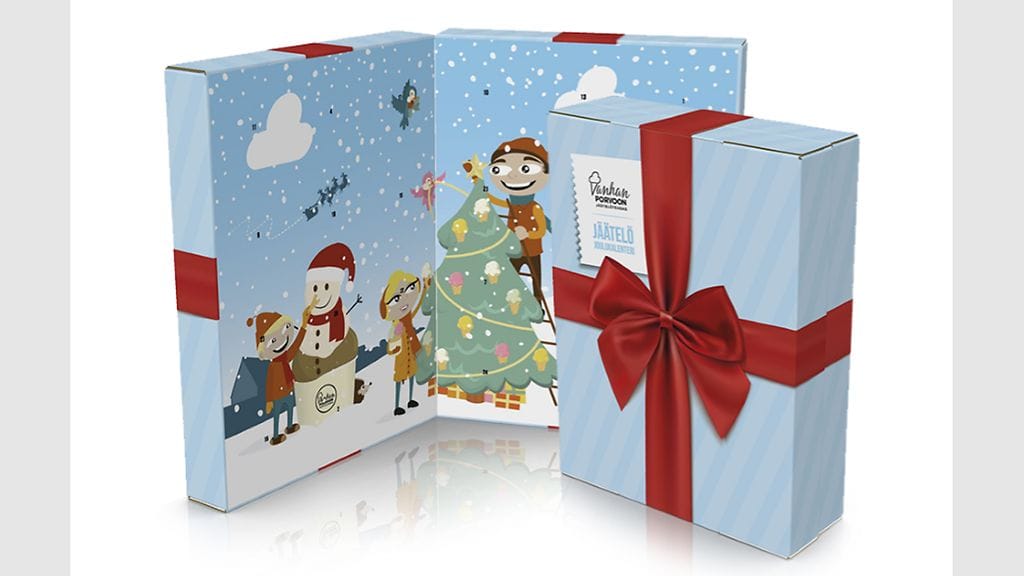 Tässä on Suomen ensimmäinen jäätelöjoulukaleteri.