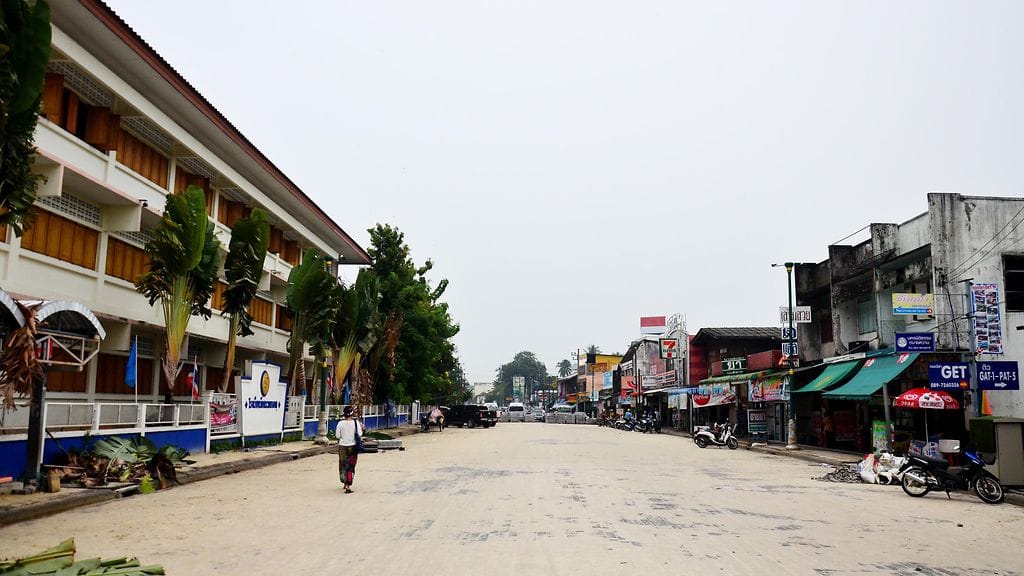 Nakhon Si Thammaratin kaupunkia Etelä-Thaimaassa. Arkistokuva.