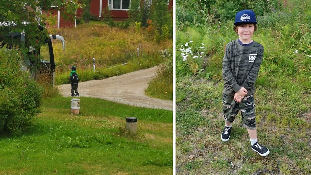 Jalo viettää tällä hetkellä syyslomaa ukkilassa ja koulureppu odottaa koulun alkamista.