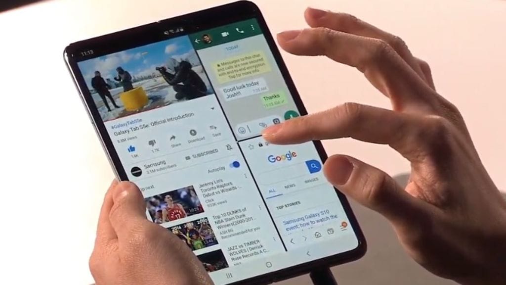 teknavi samsung galaxy fold 3 sovelluksen näyttö