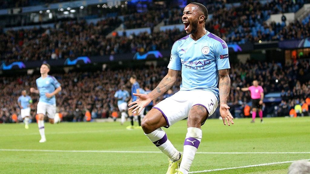 Raheem Sterling viimeisteli hattutemppunsa toisella jaksolla nopeasti.