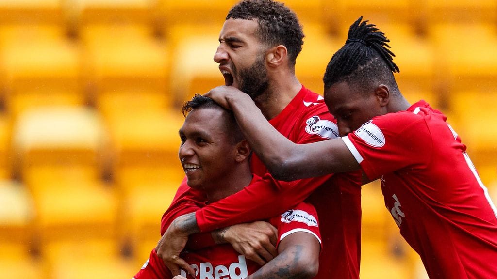 Alfredo Morelos onnistui maalinteossa Portoa vastaan.