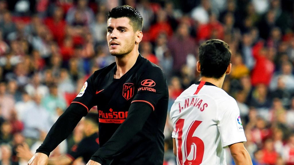 Alvaro Morata teki Atleticon ainoan lauantaina.