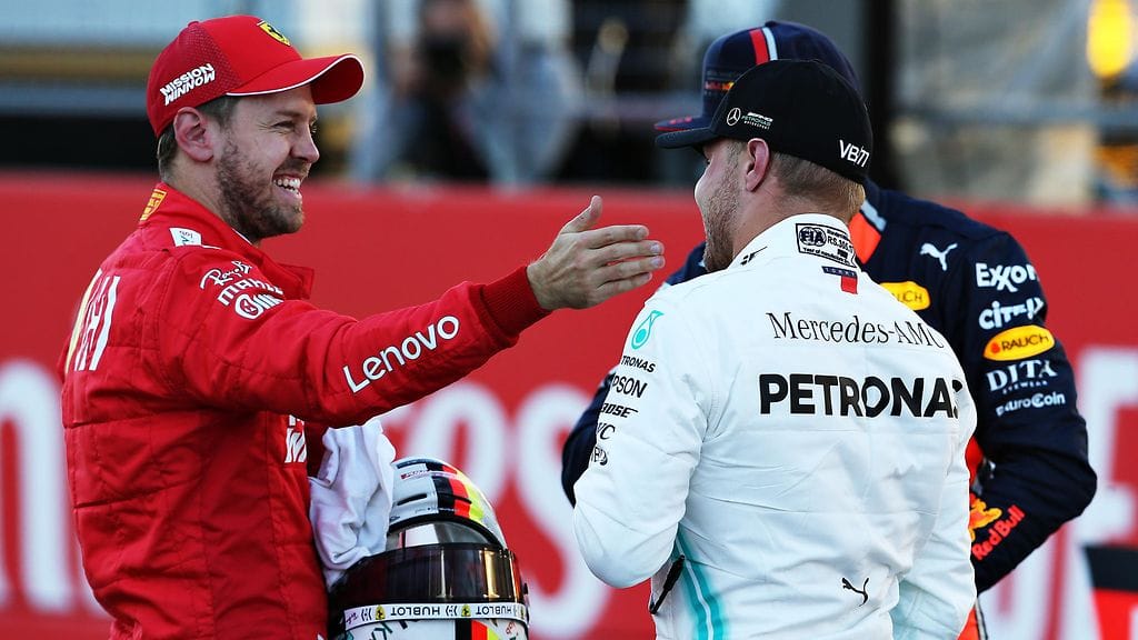 Sebastian Vettel ja Valtteri Bottas