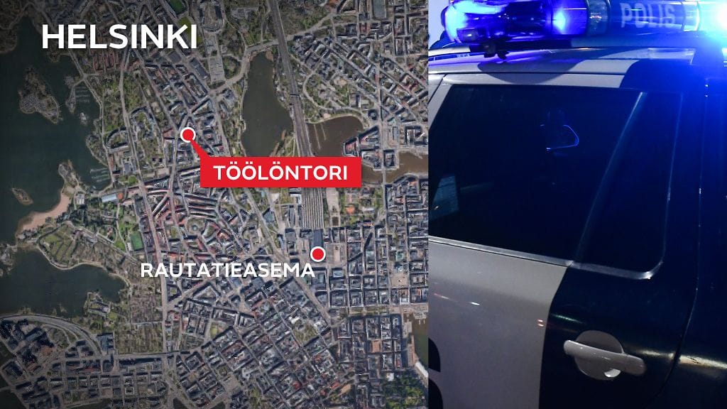 Kuvituskuva. Helsingin poliisin poliisiauto on joutunut liikenneonnettomuuteen Töölöntorin kohdalla Helsingissä.
