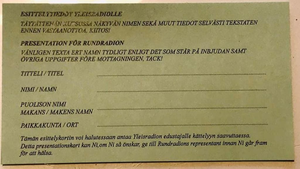 Linnan juhlien henkilötietokortti