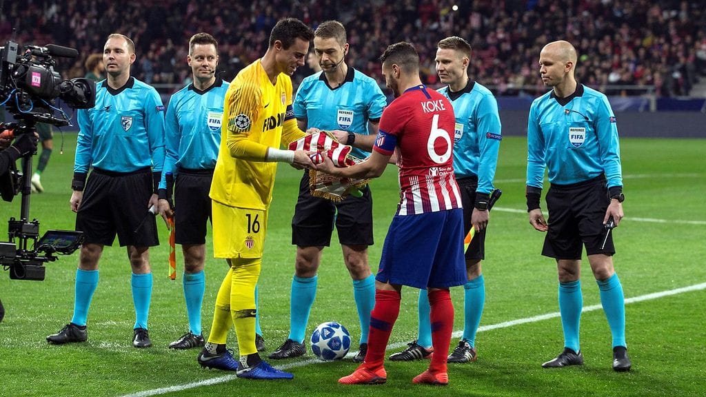 Suomalaistuomaristo jakoi oikeutta syksyllä 2018 Atletico Madridin ja AS Monacon välisessä Mestarien liiga -ottelussa.