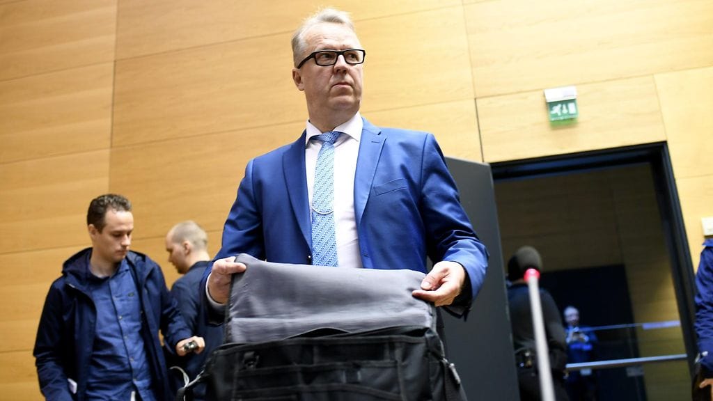 Tullin ex-pääjohtaja Antti Hartikainen kuvattuna Helsingin käräjäoikeudessa 19. huhtikuuta 2018.