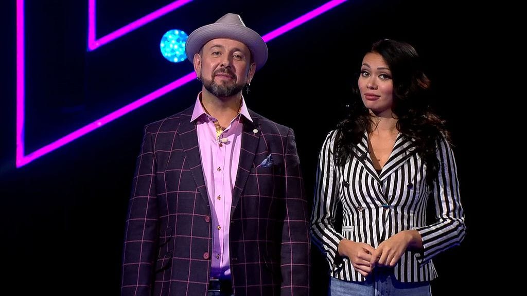 Esko Eerikäinen ja Shirly Karvinen juontavat Hitlist-ohjelmaa.