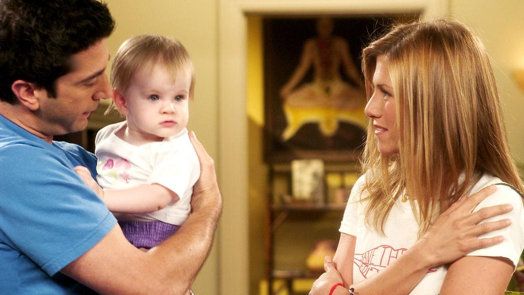 Cali ja Noelle Sheldon esittivät Emma-vauvaa Frendit-sarjassa.