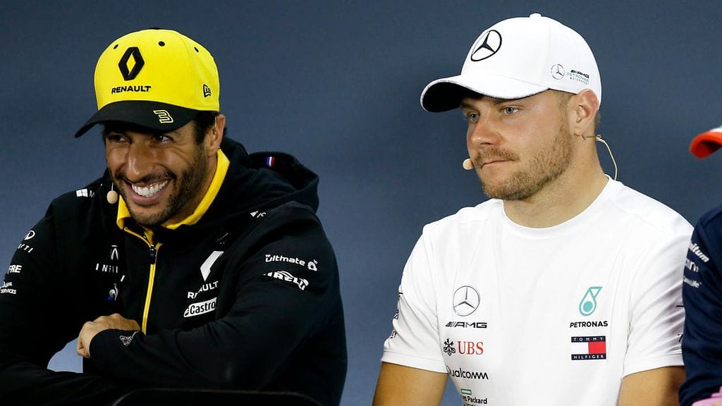 Daniel Ricciardo ja Valtteri Bottas